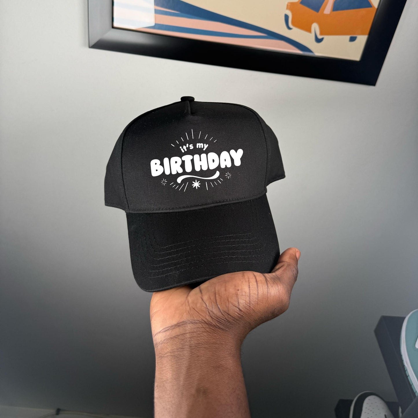 Black Cap Birthday wish, unisex hat