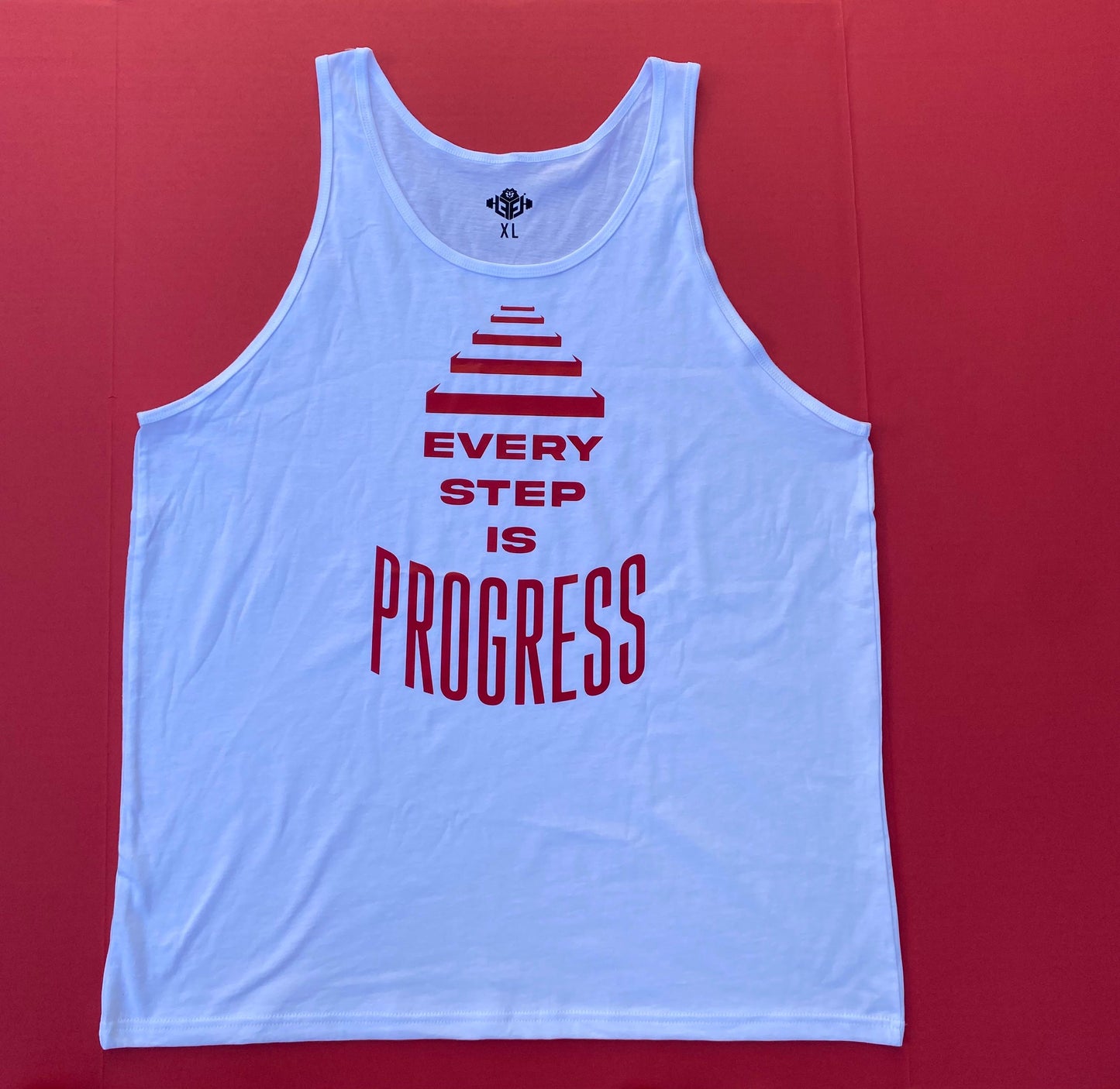 Every step is progress Unisex tank top