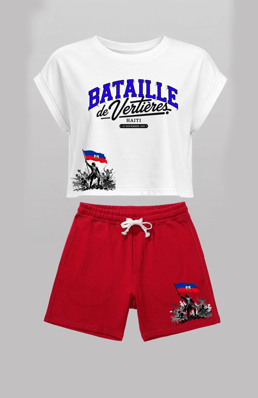 Set crop top & Pant "Bataille de Vertières Woman