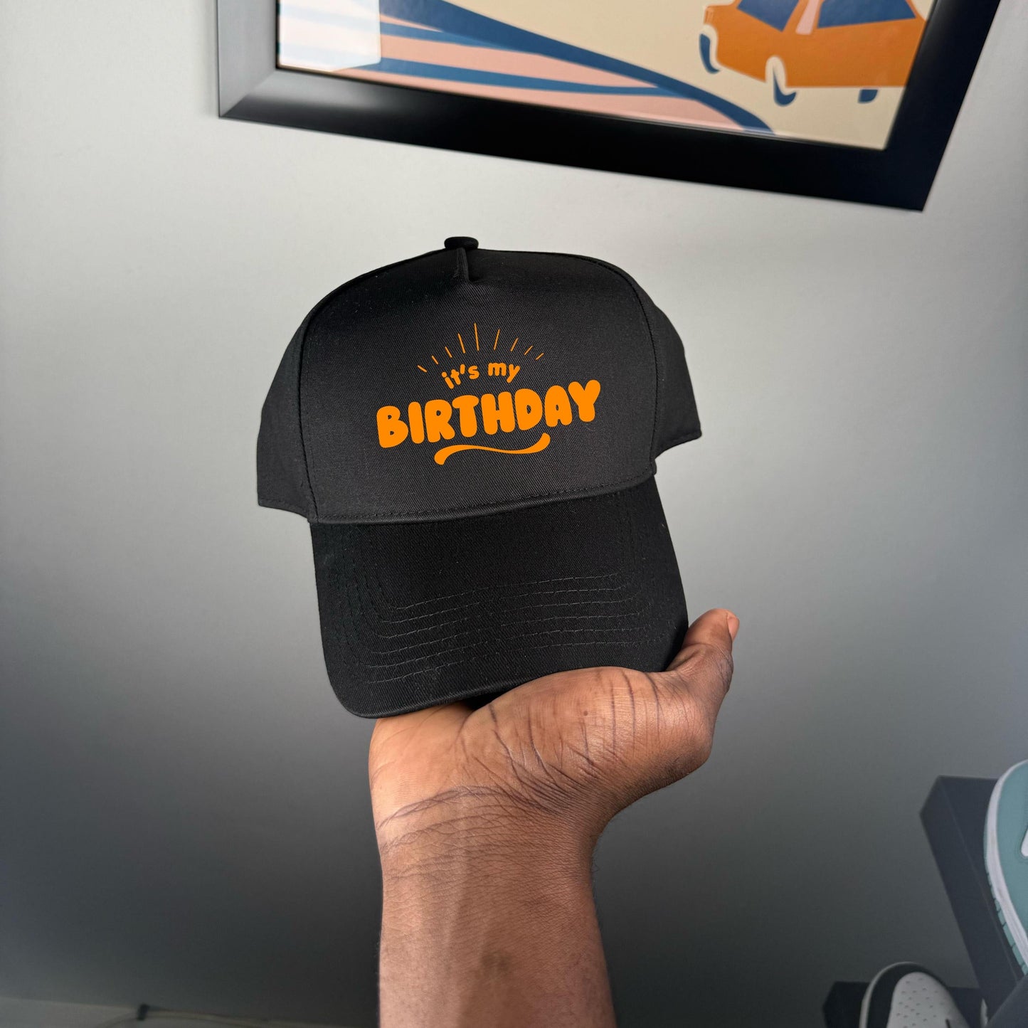 Black Cap Birthday wish, unisex hat