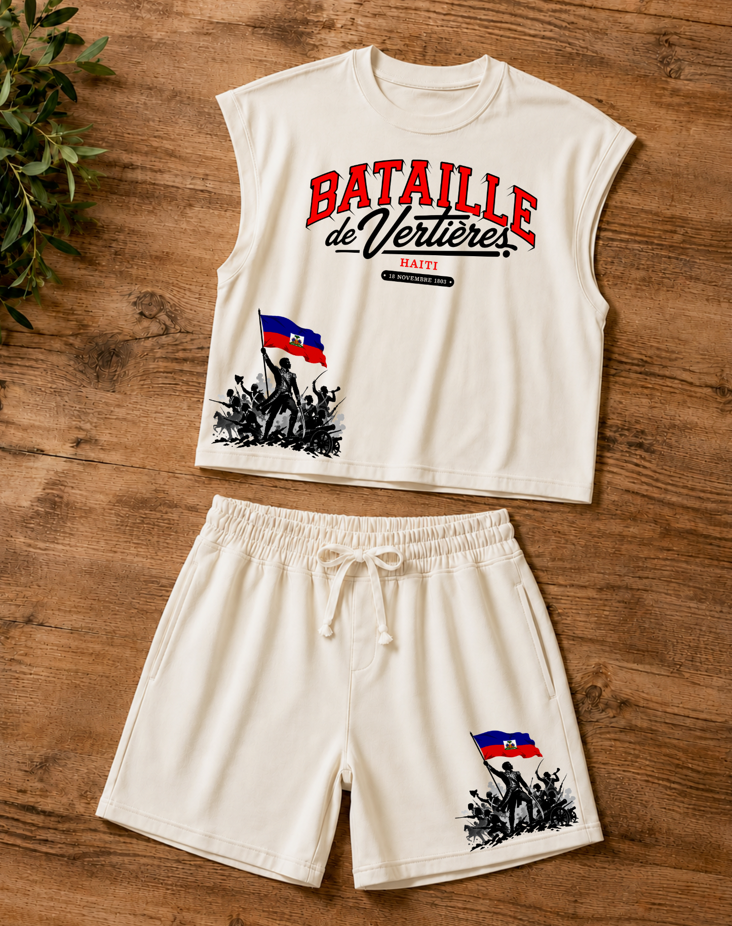 Set crop top & Pant "Bataille de Vertières