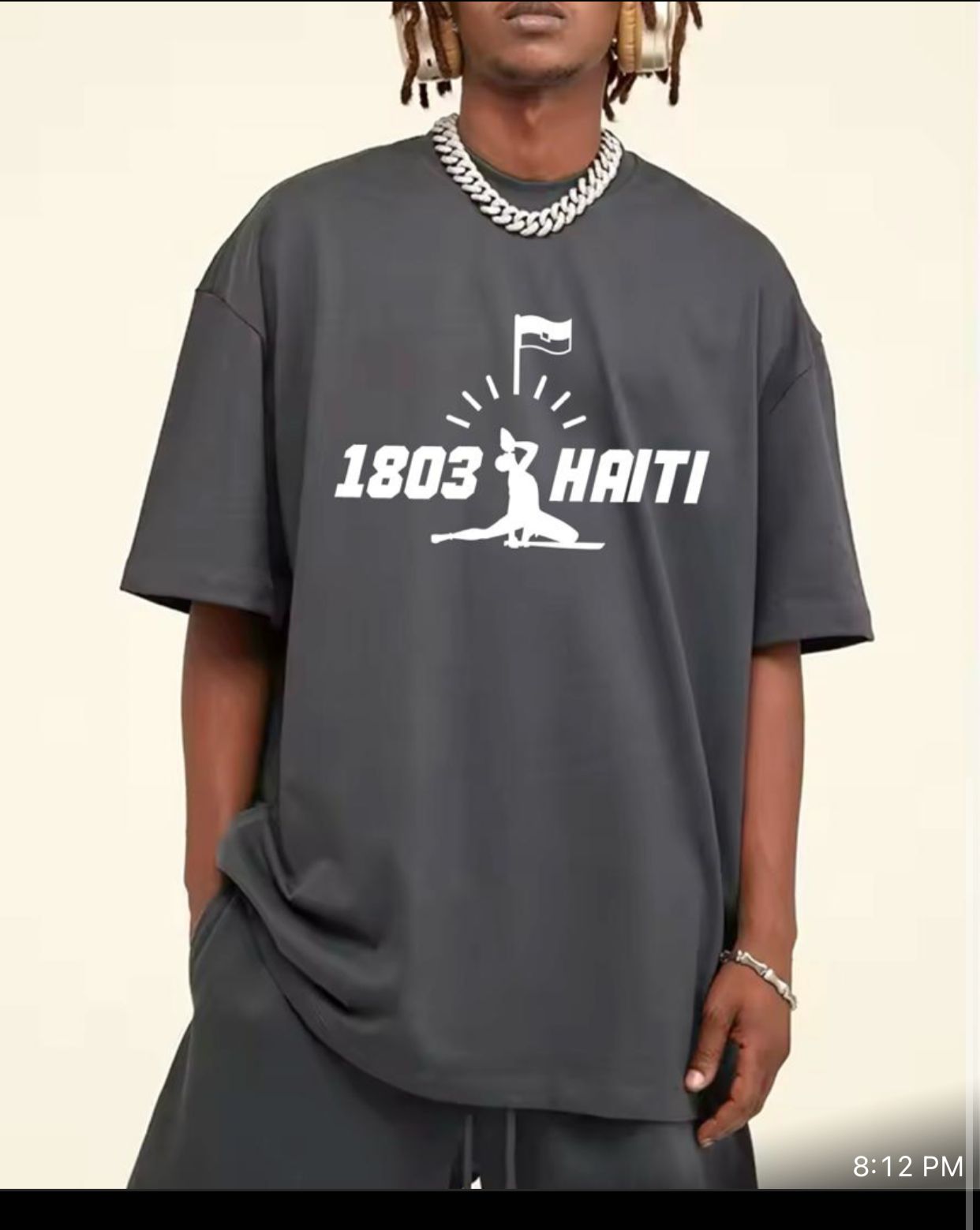 T-Shirt 1803 Haiti NEG MAWON by Lion Brand unicolor