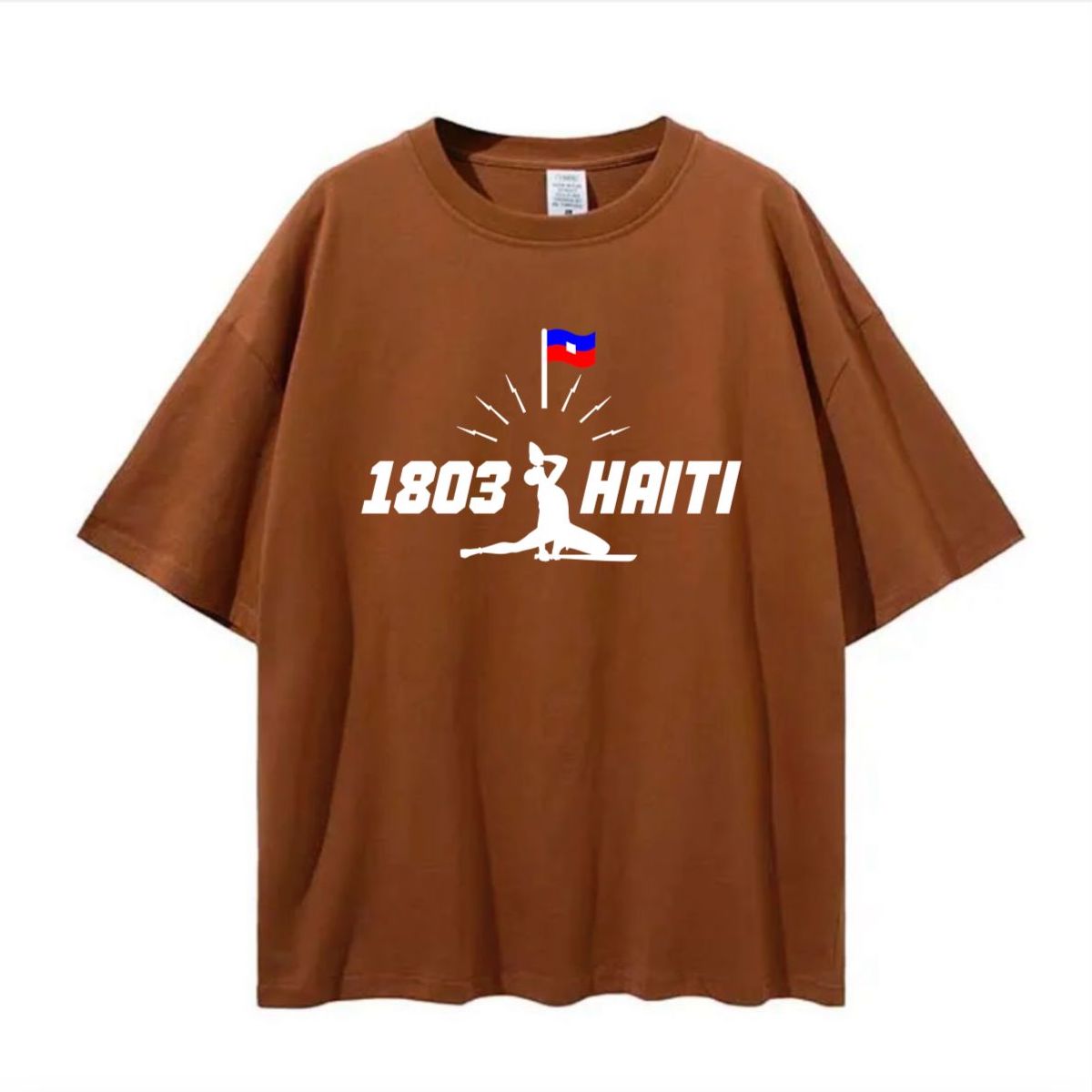Unisex T-Shirt 1803 Haiti NEG MAWON T-Shirt by Lion Brand Multicolor
