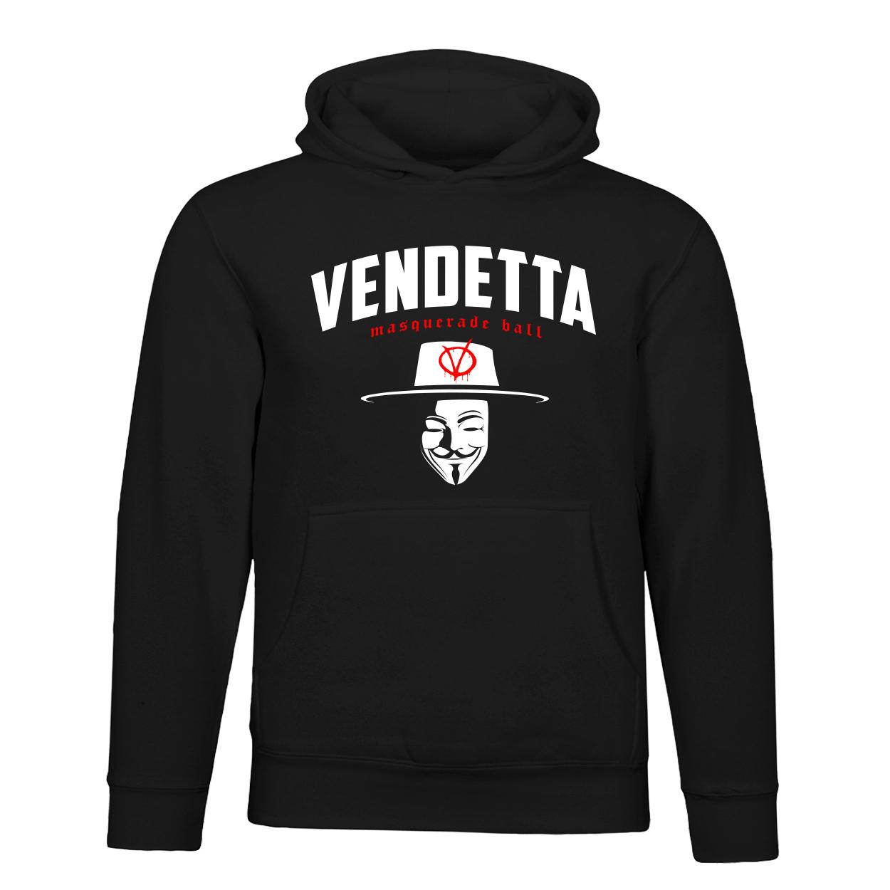 Unisex hoodie VENDETTA hoodie masquerad ball 1