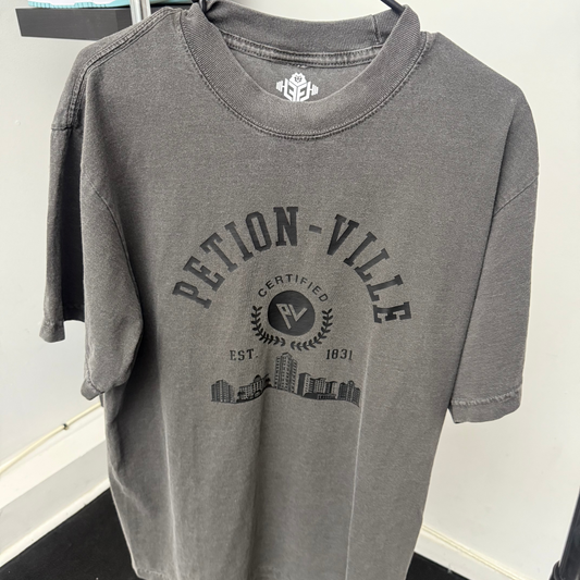 Unisex T-Shirt PETION-VILLE, PV Grey T-Shirt Unisex