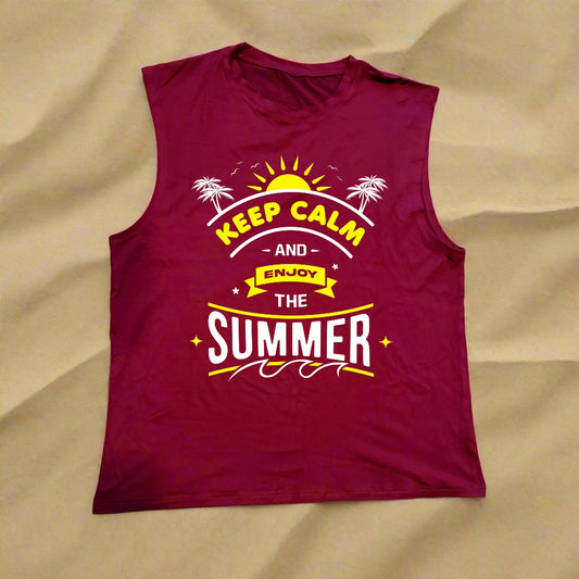 Keep Calm and Enjoy the summer tank top