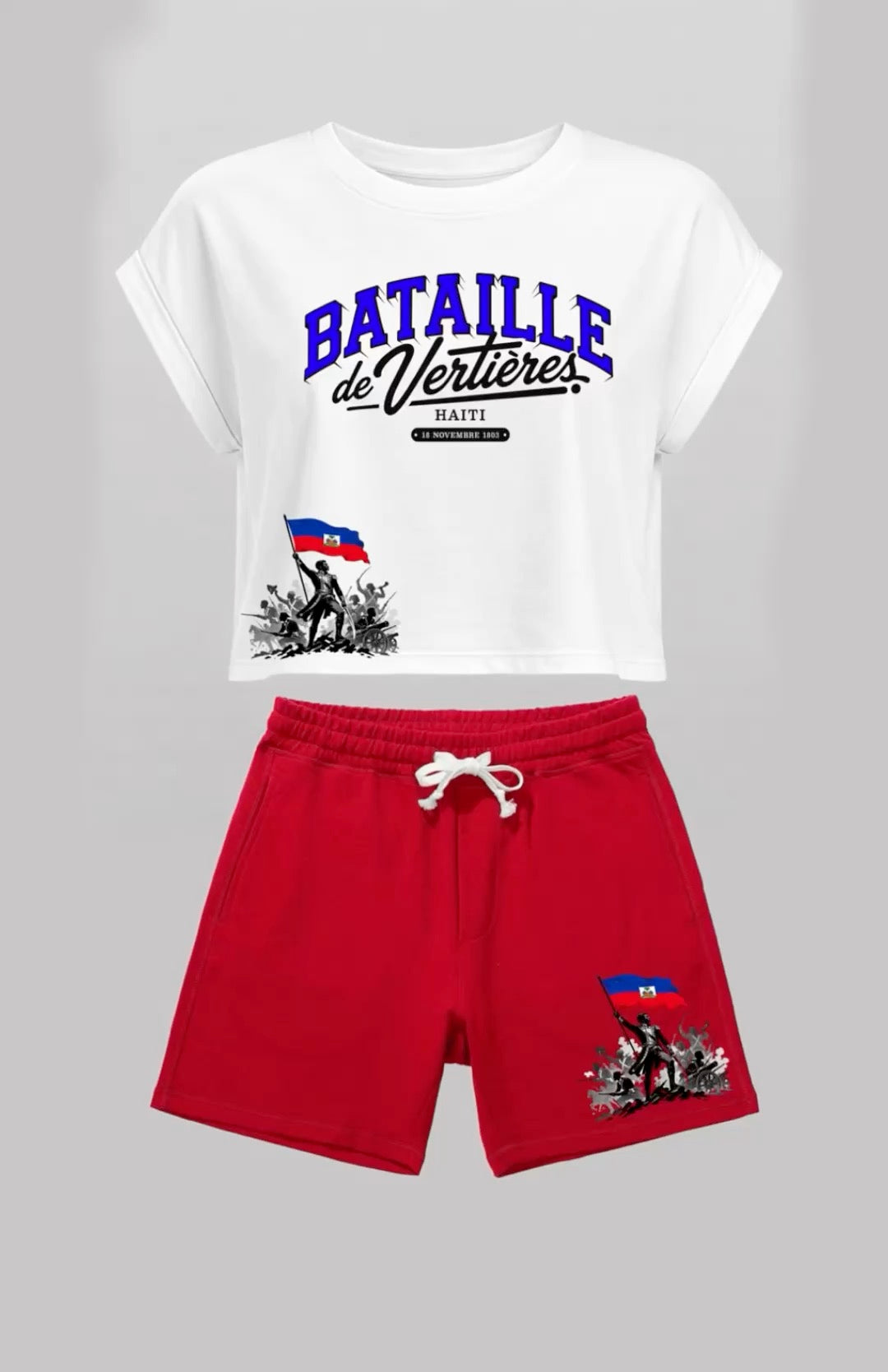 Set crop top & Pant "Bataille de Vertières Woman